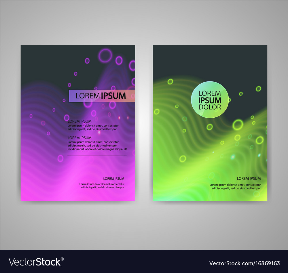 Brochure Flyer Layouts With Abstract Colorful Vector Image