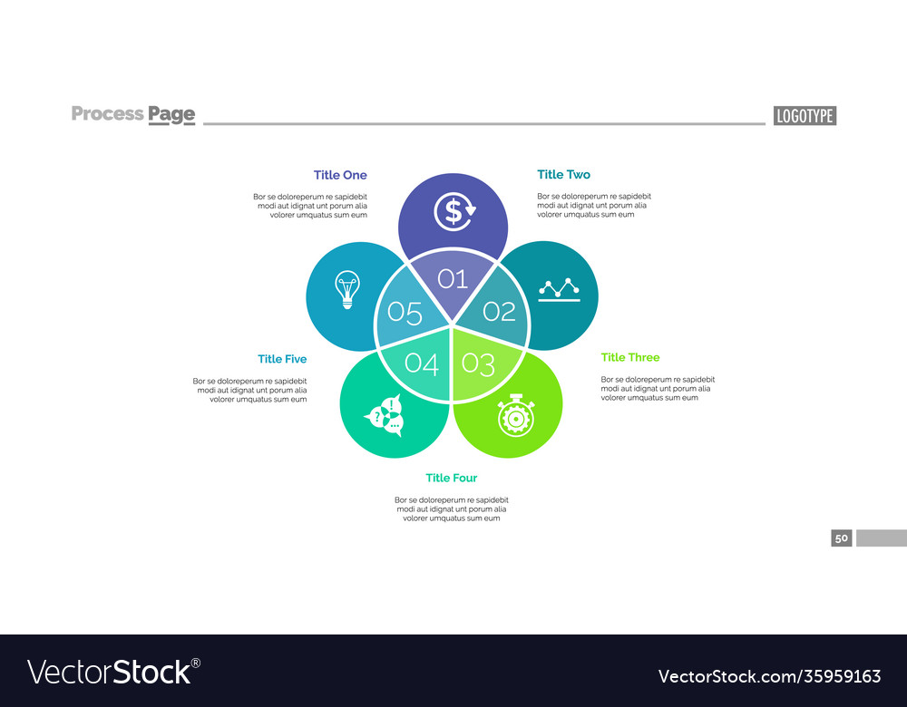 Connected Points Slide Template Royalty Free Vector Image