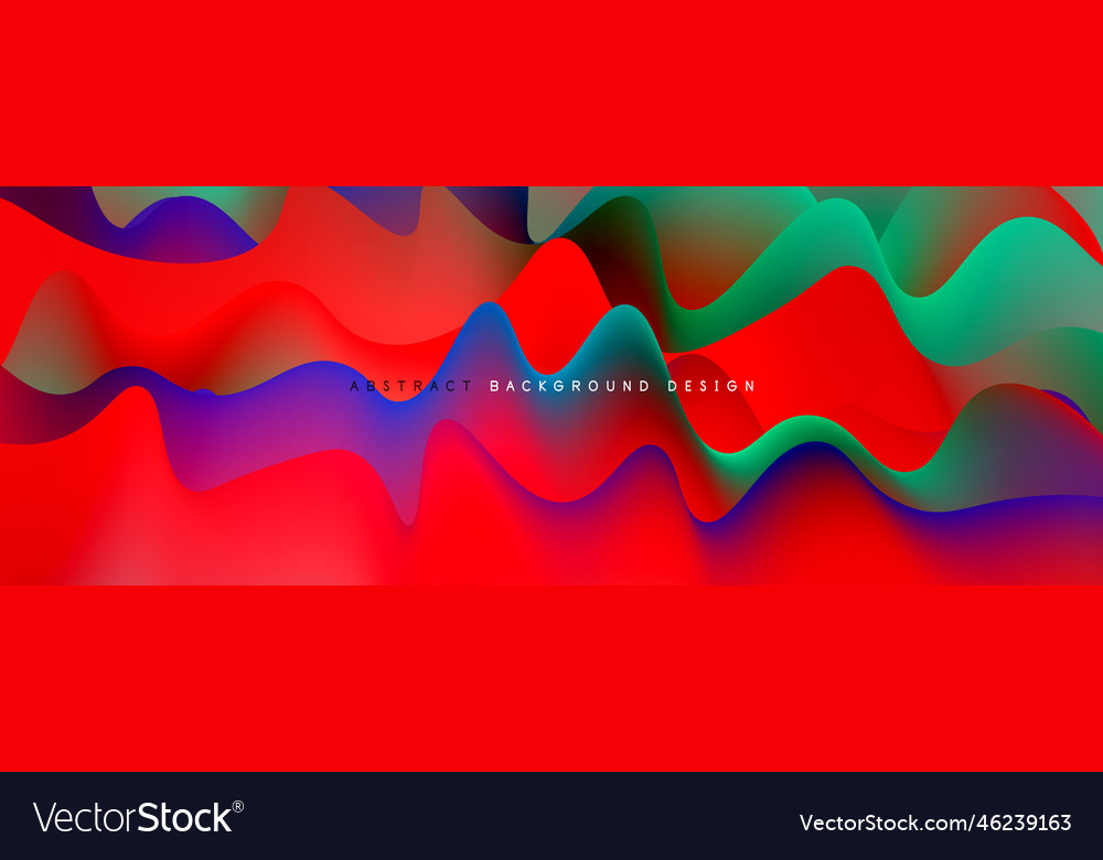 Dynamic liquid waves abstract background vector image Dynamic liquid waves abstract background