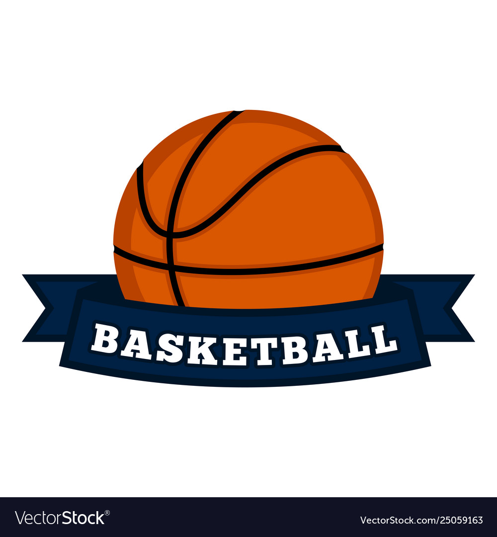 Isolated basketball logo