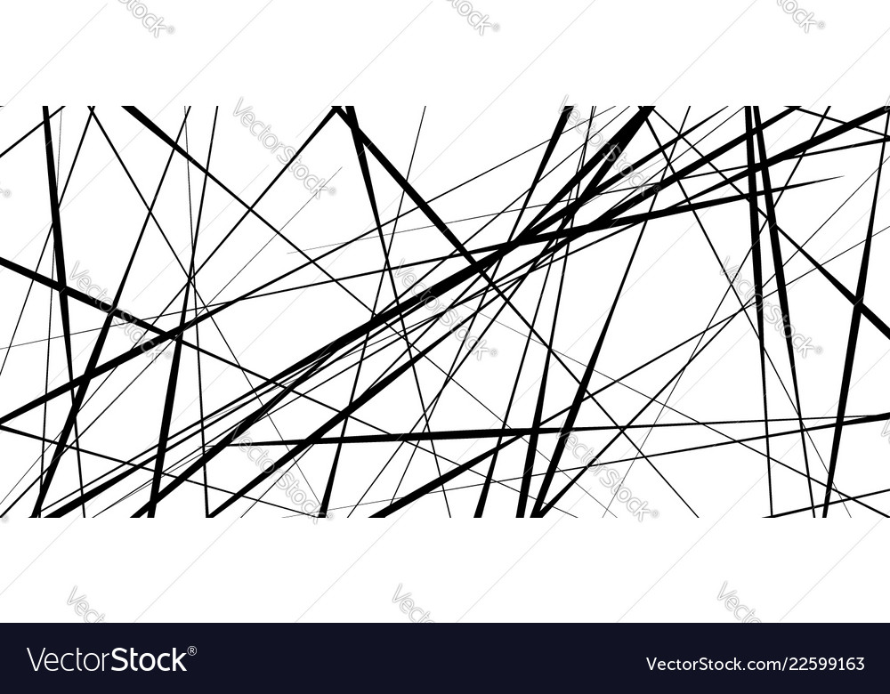 Random chaotic lines abstract geometric pattern