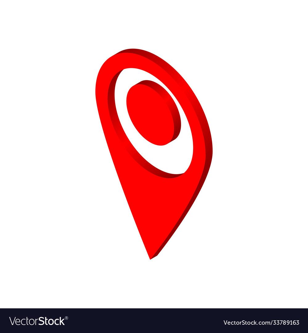 Red gps icon pointer location