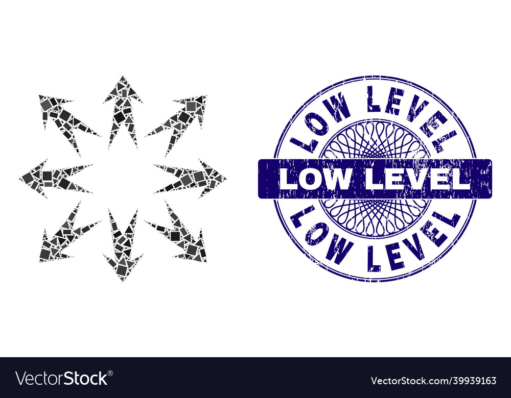 Scratched low level badge and geometric expand