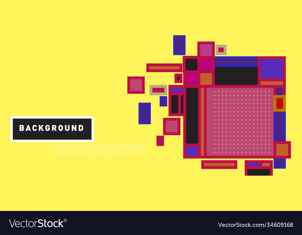Abstract colorful rectangle background for banner vector image Abstract colorful rectangle background for banner