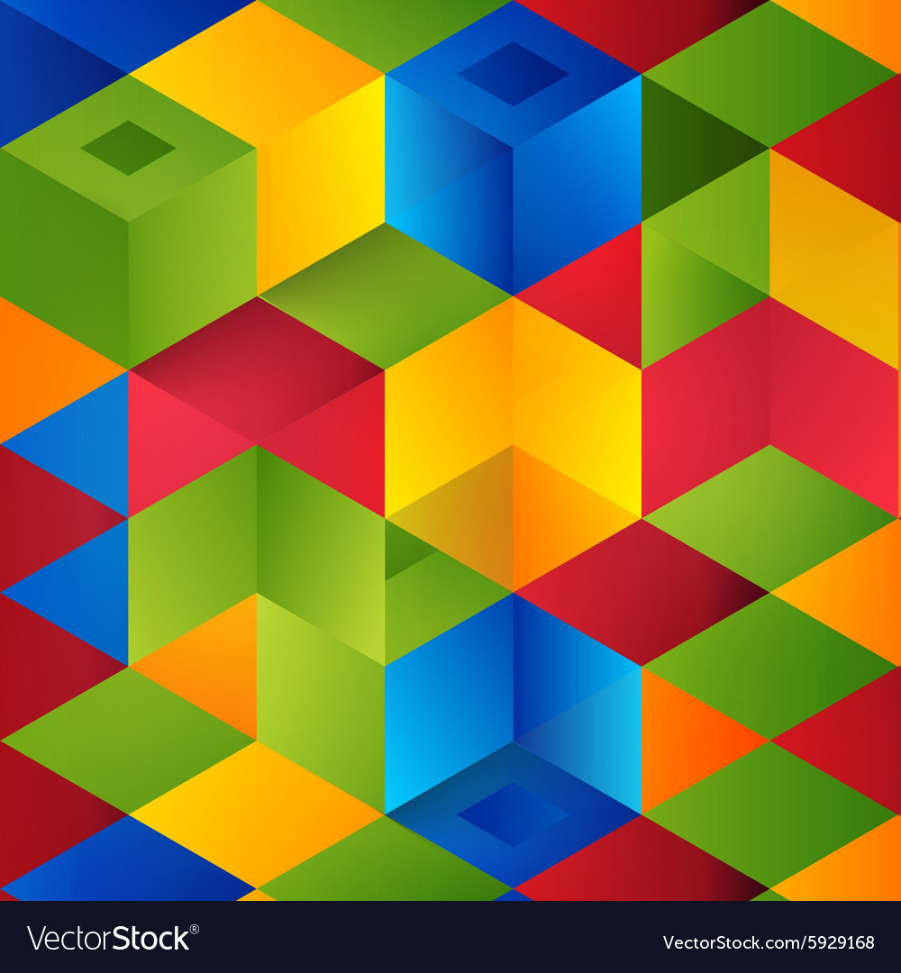 Abstract geometric shape from cubes