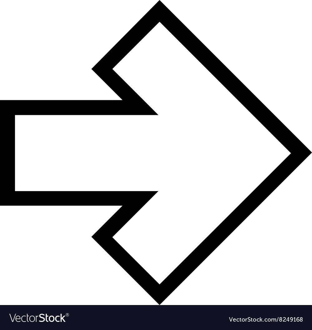 Arrow right outline icon