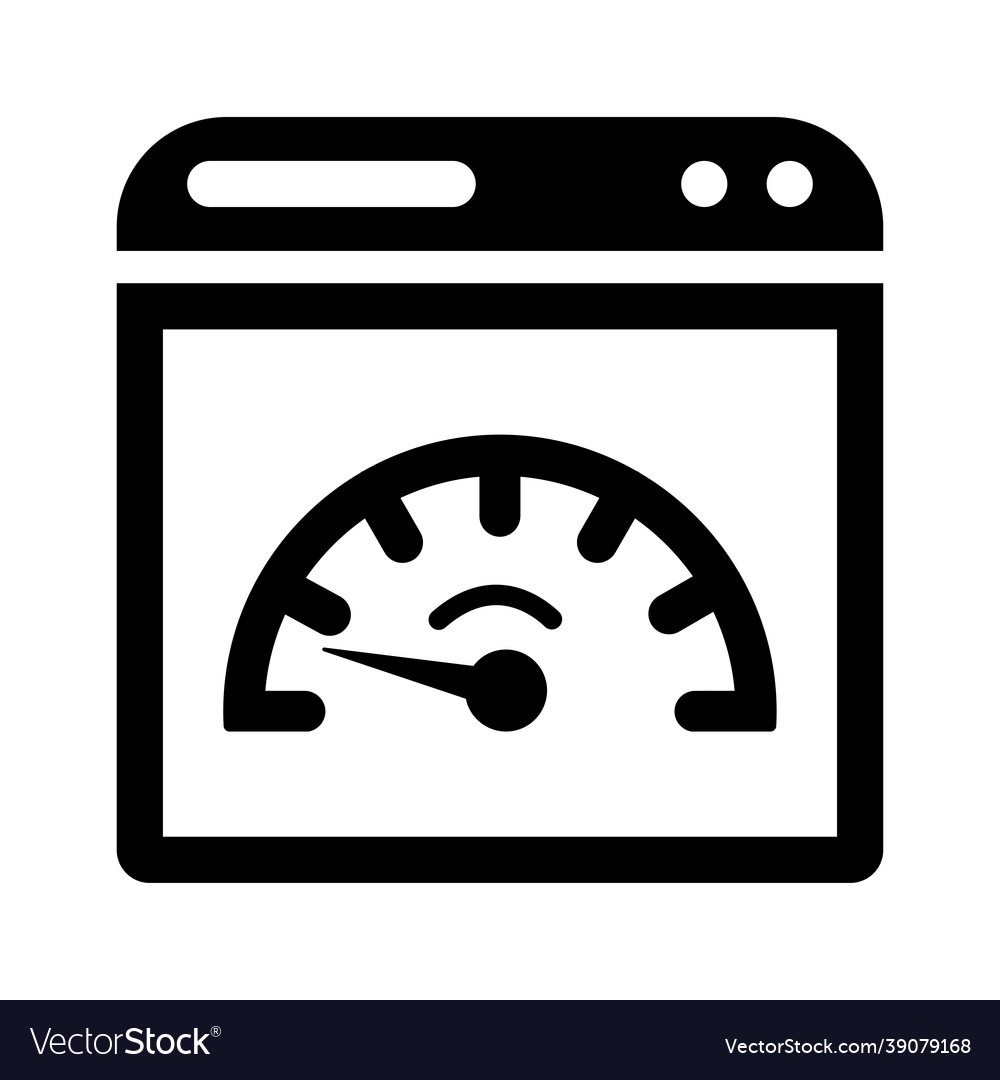 Browser speed icon black graphics
