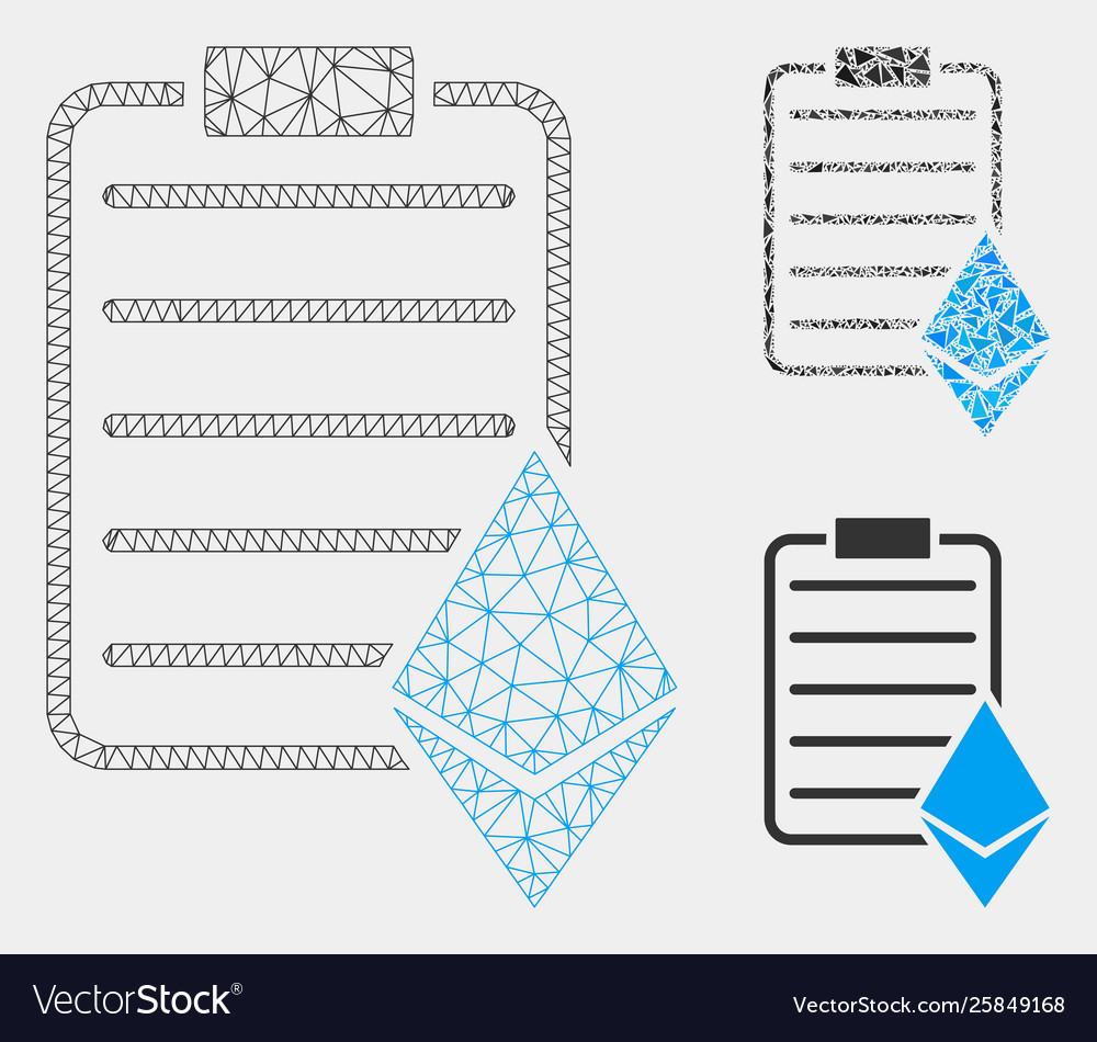 Ethereum contract mesh network model Vector Image Ethereum contract mesh network model