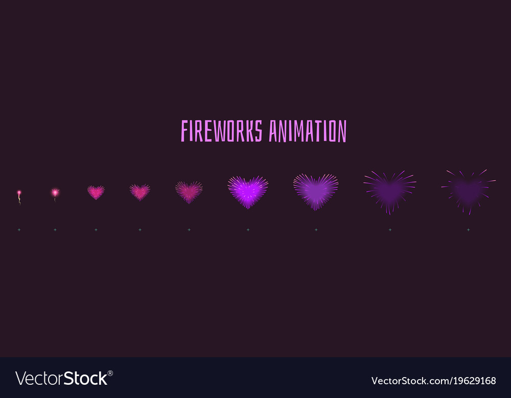 Fireworks explode effect burst sprites