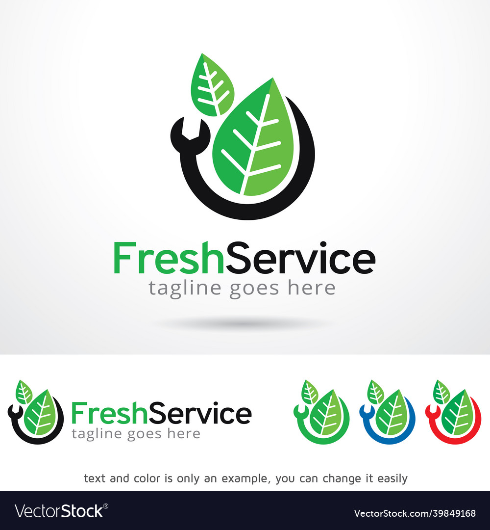 Fresh service logo template design Royalty Free Vector Image