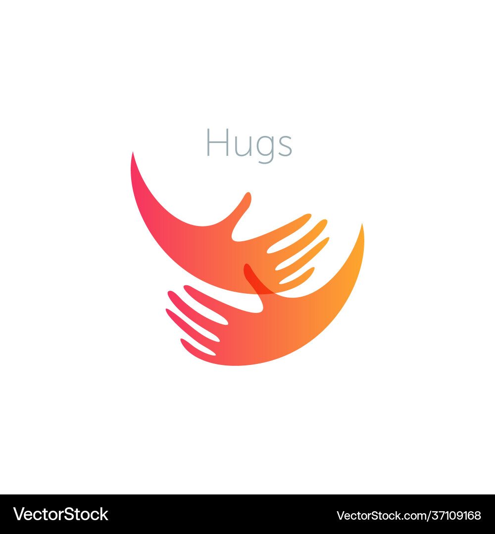 Human hugs support and love symbol pregnancy Vector Image