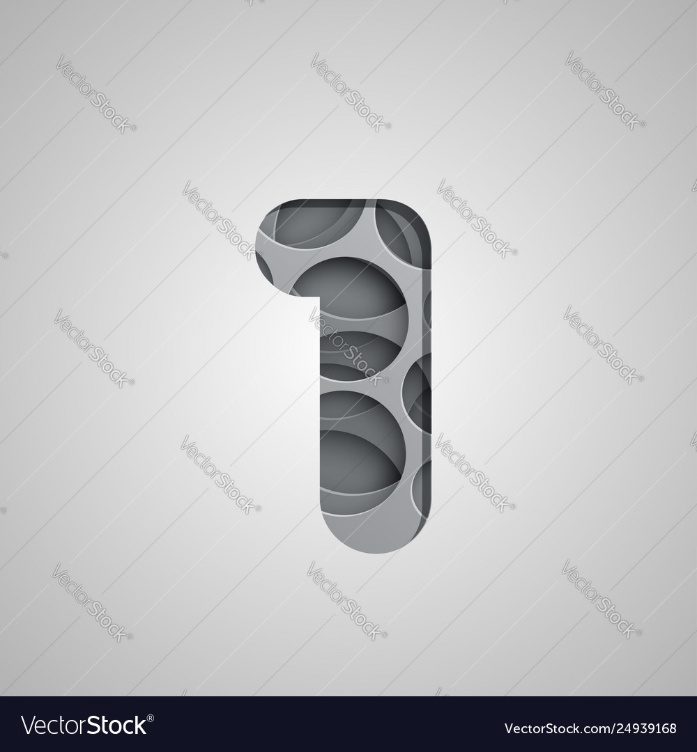 Layered hole character from a fontset vector image Layered hole character from a fontset