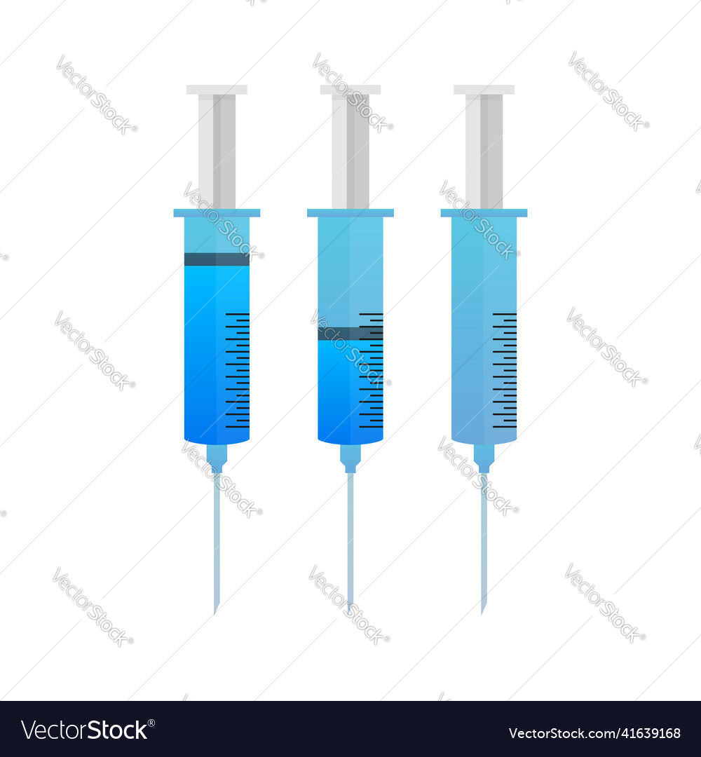 Medical syringe pattern the injection