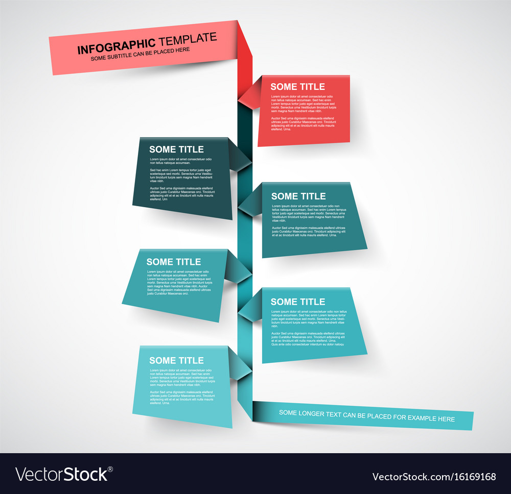 Paper timeline template Royalty Free Vector Image