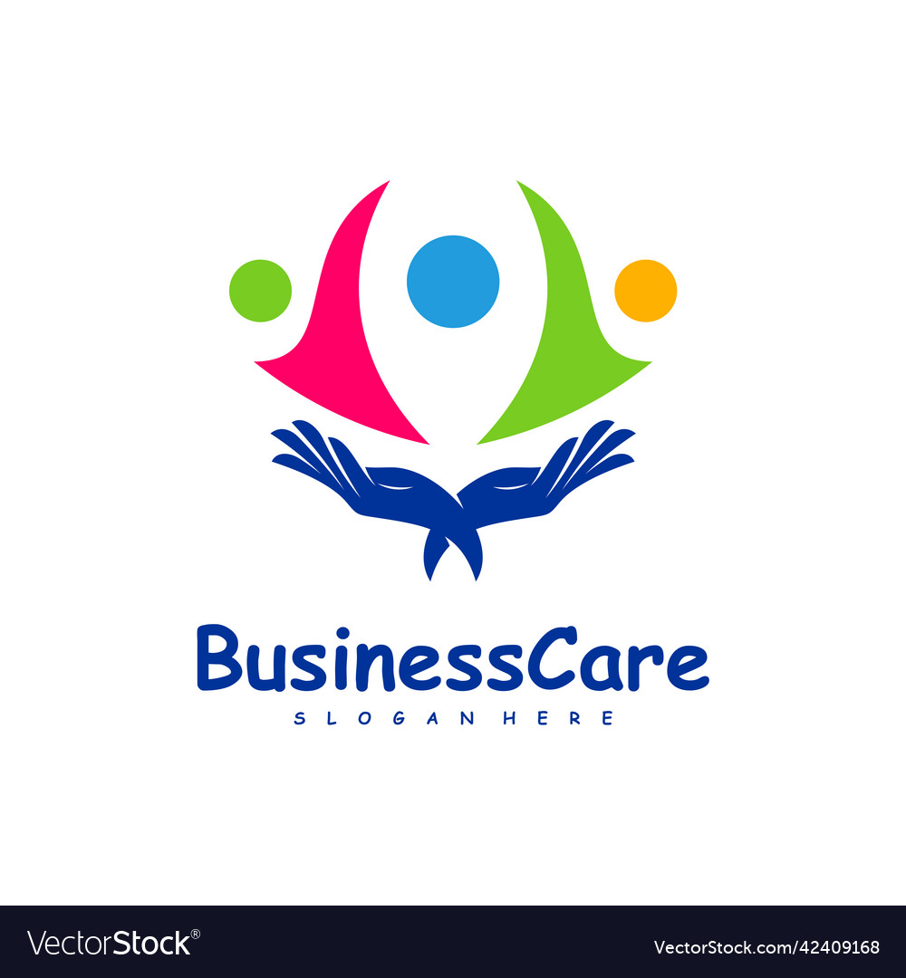 People care logo design icon symbol template Vector Image