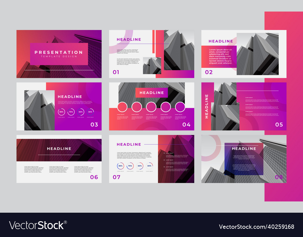 Powerpoint presentation templates for business Vector Image