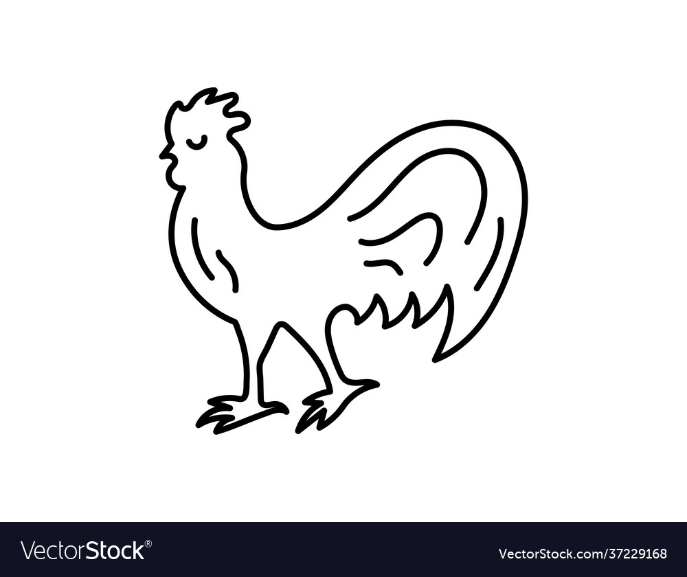 Rooster chinese horoscope 2029 year animal Vector Image