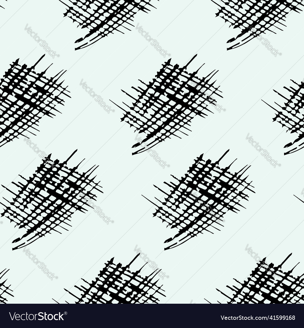 Seamless pattern with black lattice doodles vector image Seamless pattern with black lattice doodles