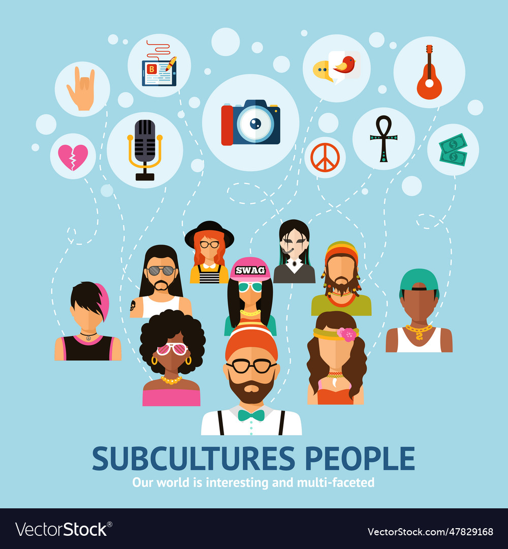 Subcultures People Concept People Royalty Free Vector Image