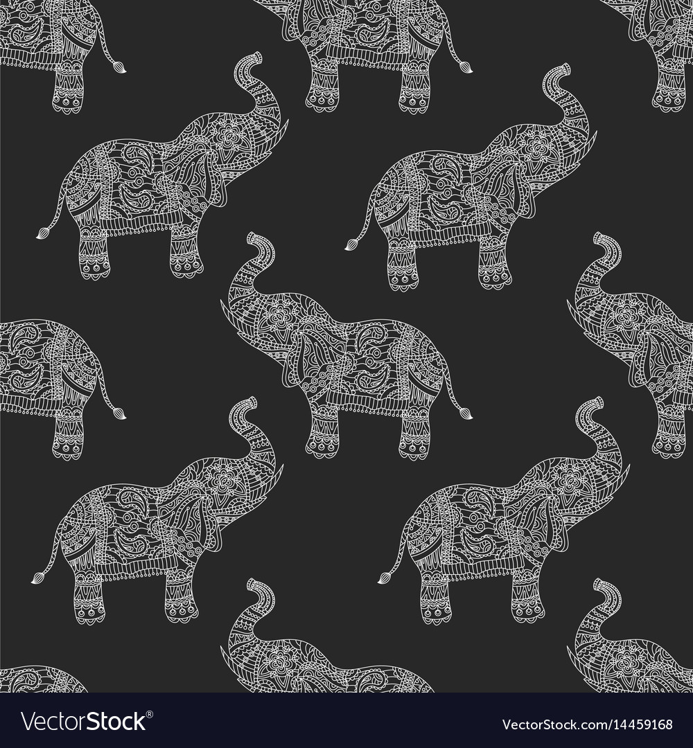 Tribal Elephant Pattern