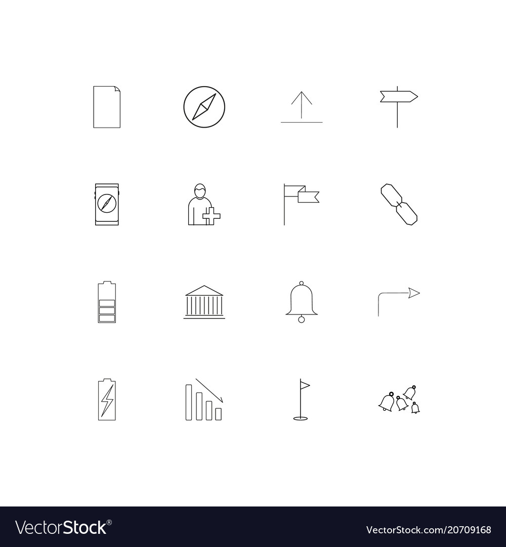 Web applications simple linear icons set outlined