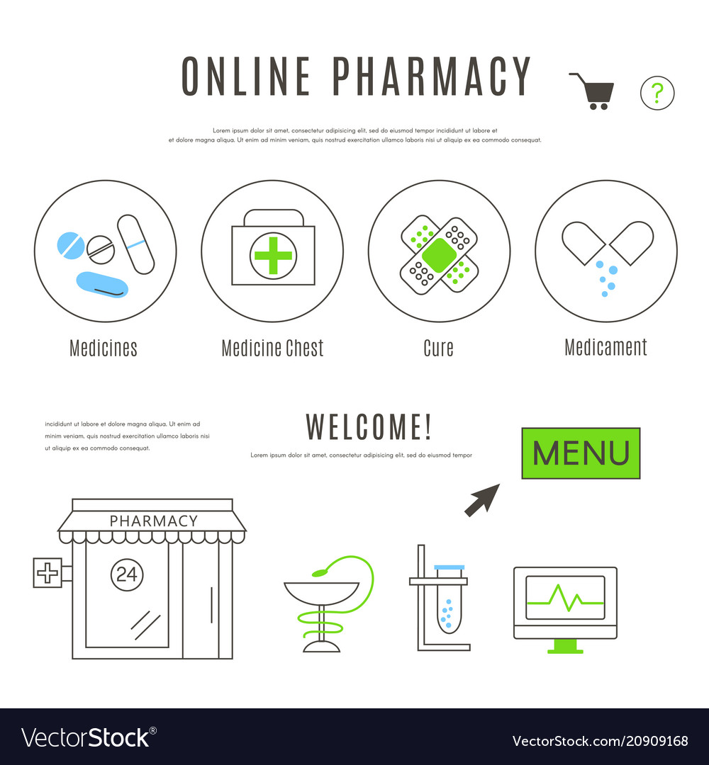 Web design template of pharmacy and chemists