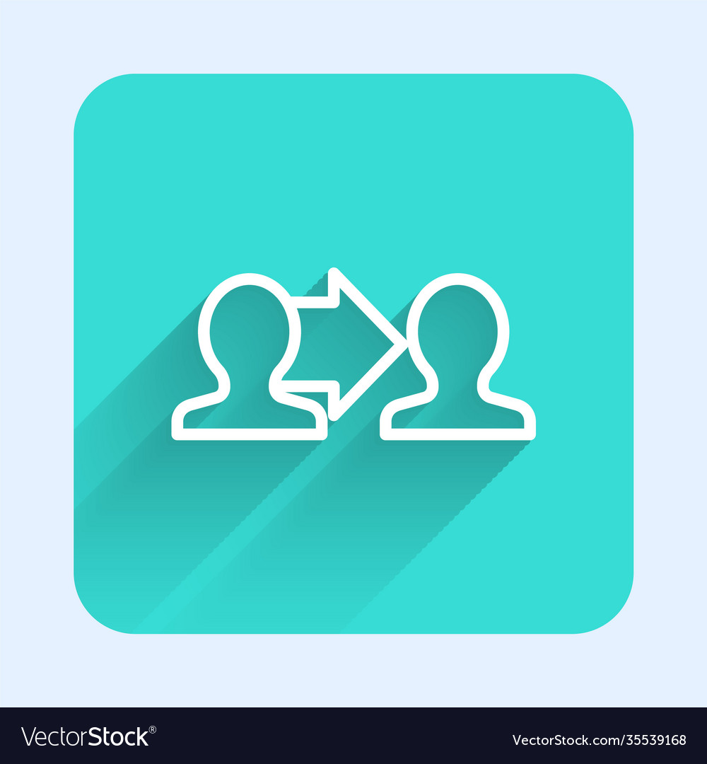 White line project team base icon isolated