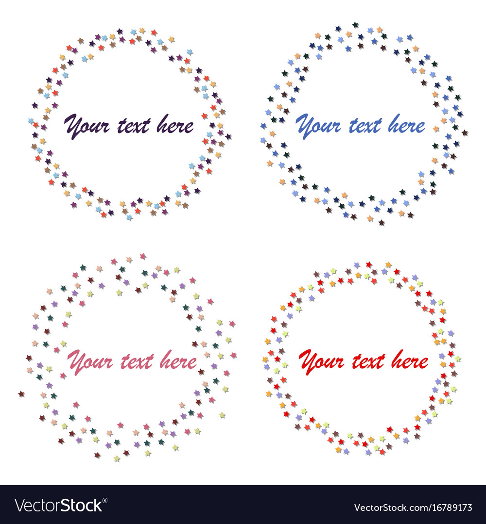 abstract round form of colorful stars royalty free vector round form