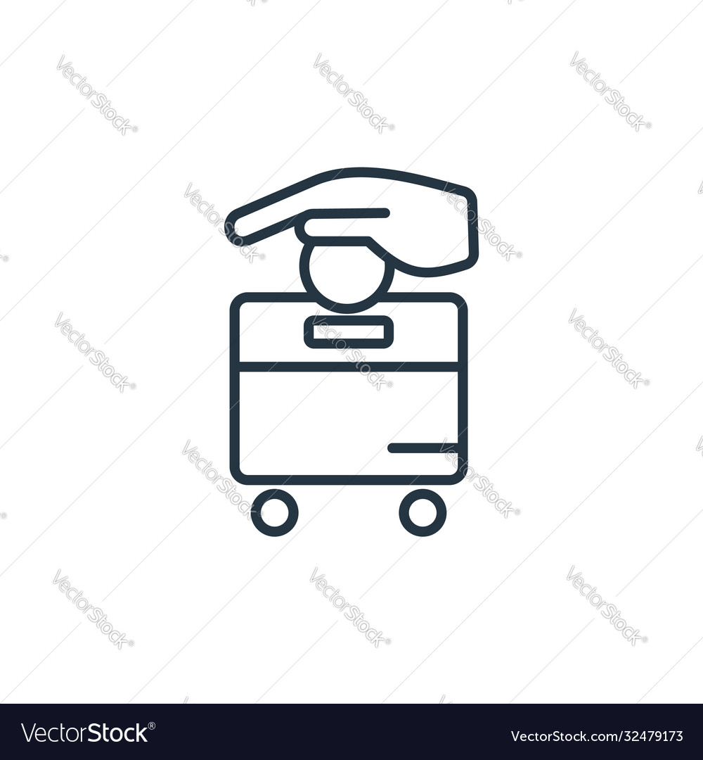 Alms icon editable stroke linear symbol vector image Alms icon editable stroke linear symbol