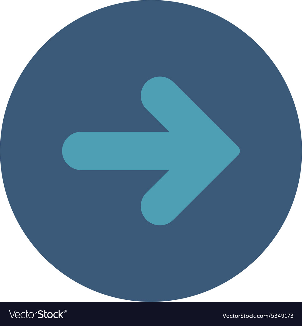 Arrow right flat cyan and blue colors round button