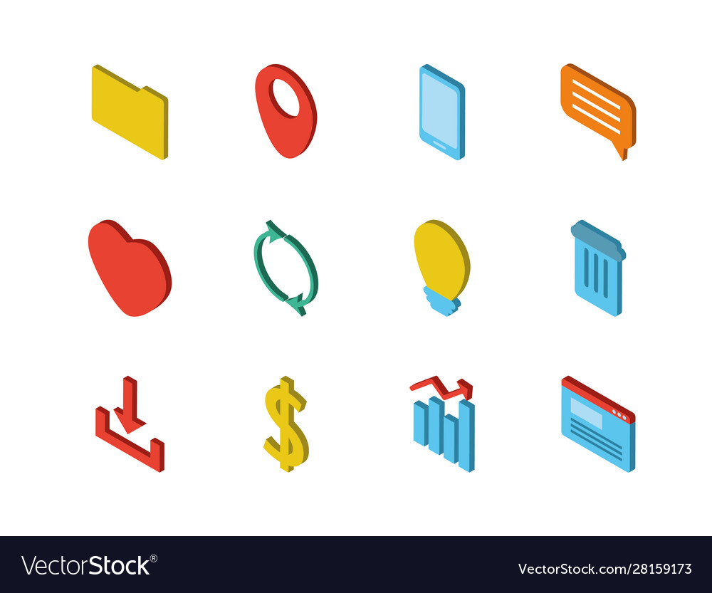 Bundle social media icons Vector Image Bundle social media icons