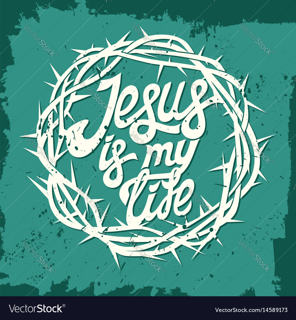 Christian biblical typography Royalty Free Vector Image