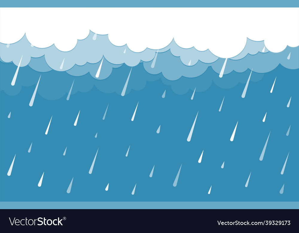 Clouds with rainfall background design