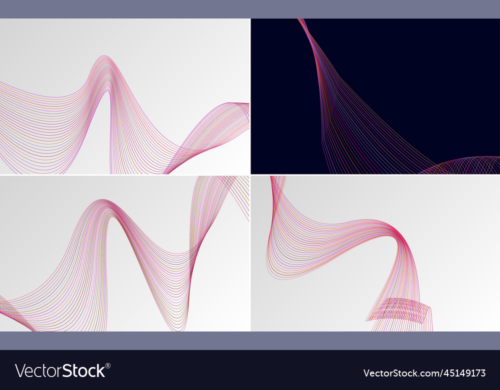 Collection of geometric minimal lines pattern set vector image Collection of geometric minimal lines pattern set