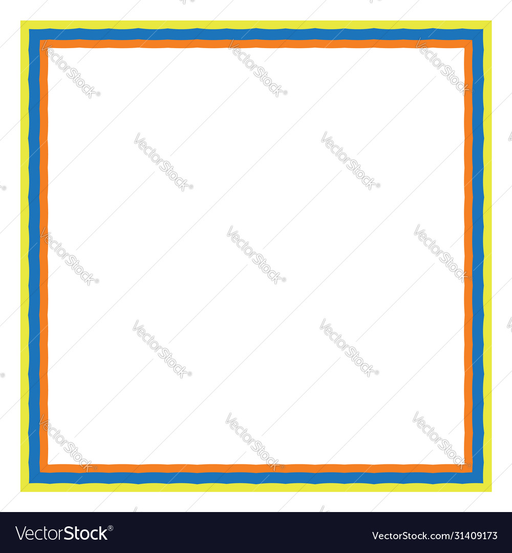 Colored frame blank background design in orange vector image Colored frame blank background design in orange