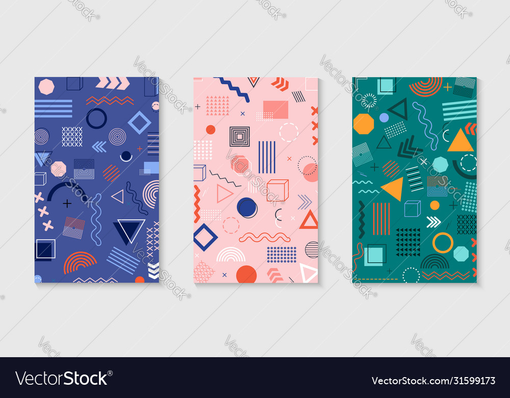 Design geometric abstract background memphis