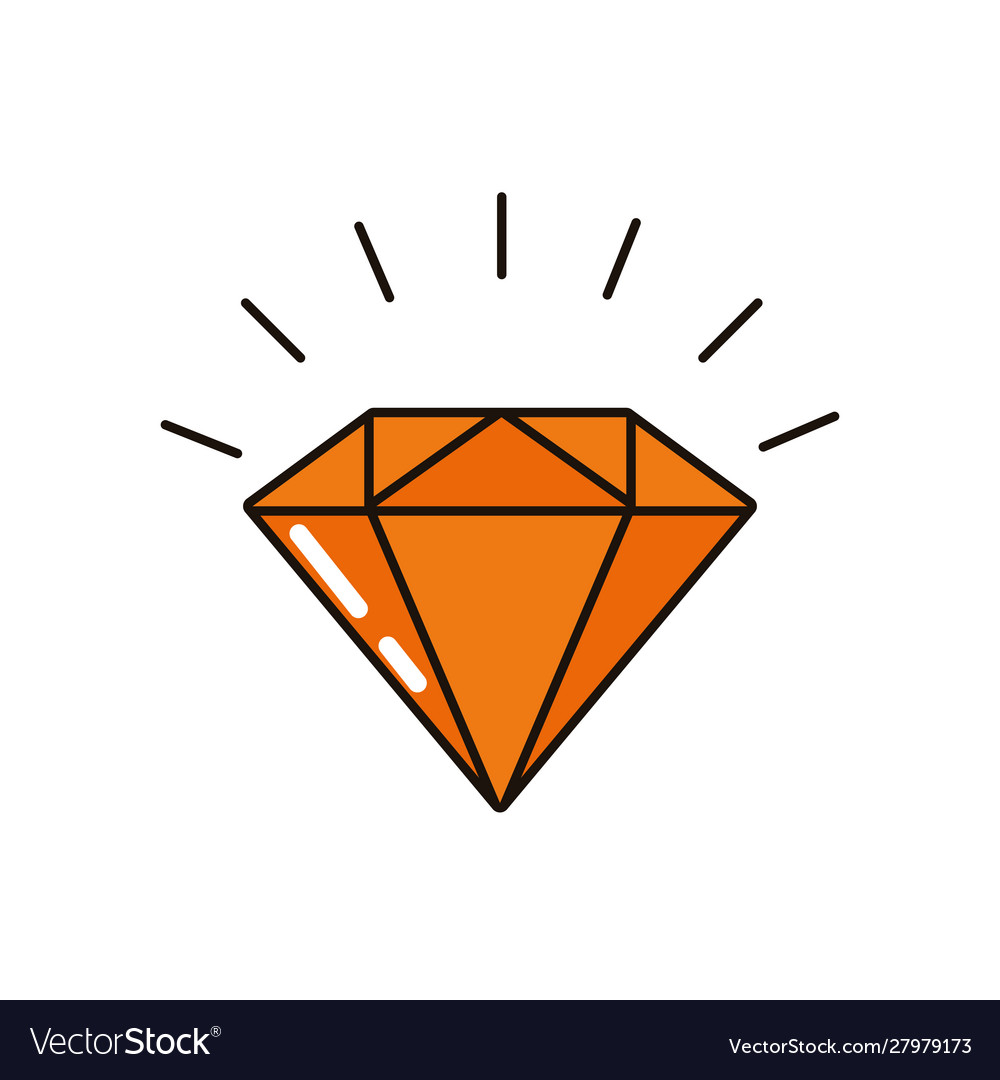 Diamant Luxus Rock isolierte Ikone vector image Diamant Luxus Rock isolierte Ikone