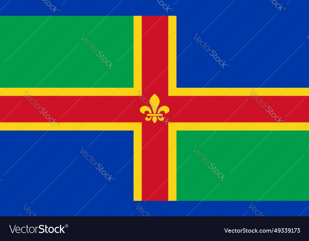 Flagge von lincolnshire uk