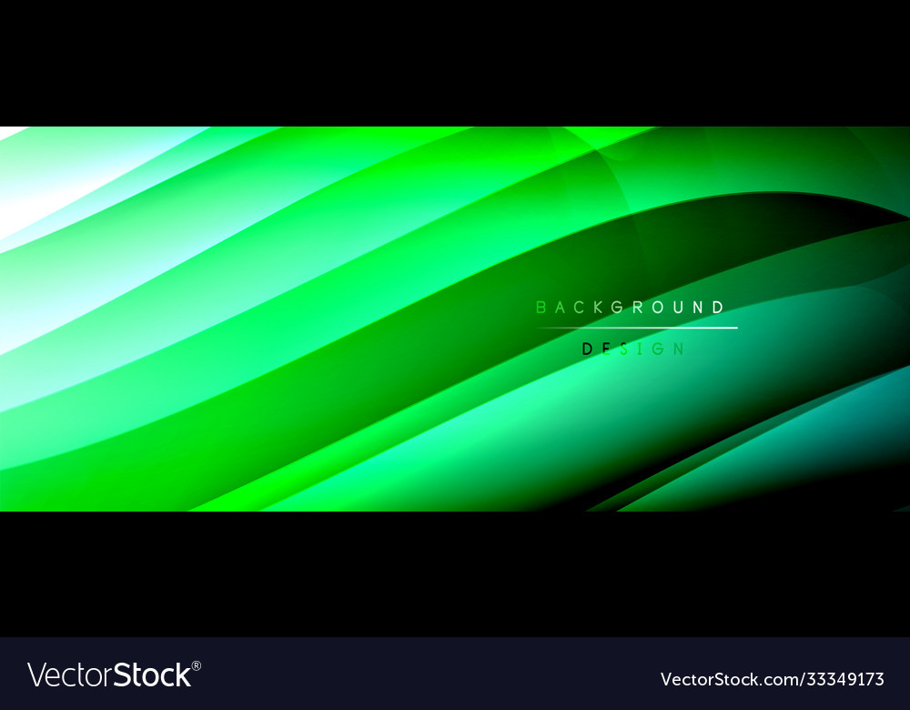 Fluid gradient waves with shadow lines and glowing