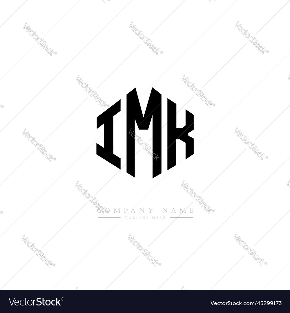 Imk letter logo design with polygon shape