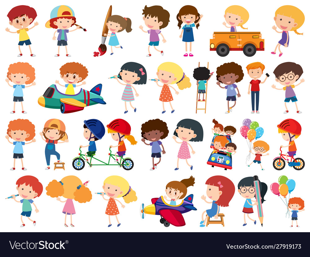 Große Set isolierte Objekte viele Zeichen vector image Große Set isolierte Objekte viele Zeichen