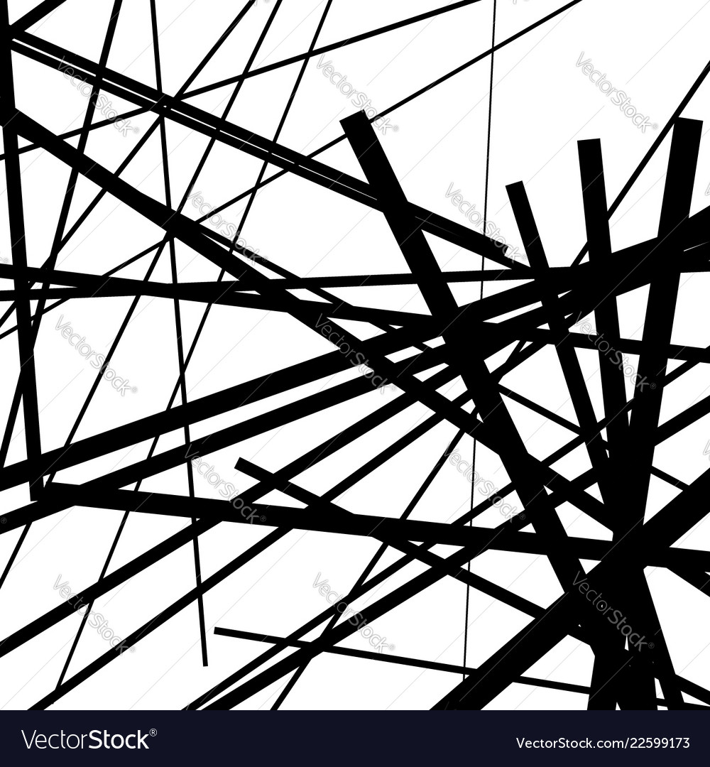 Random chaotic lines abstract geometric pattern vector image Random chaotic lines abstract geometric pattern