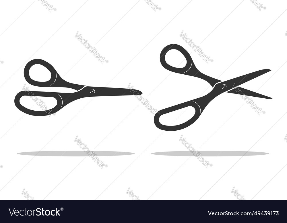 Set scissor icon scissors design element or logo vector image Set scissor icon scissors design element or logo