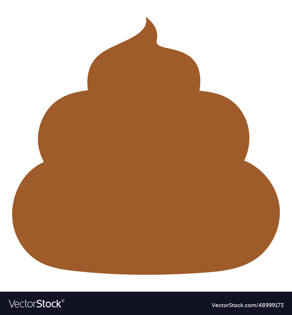 Simple poop silhouette Royalty Free Vector Image