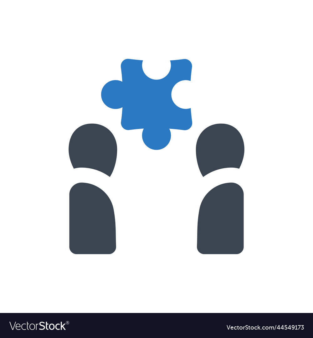Teamwork problem solving icon