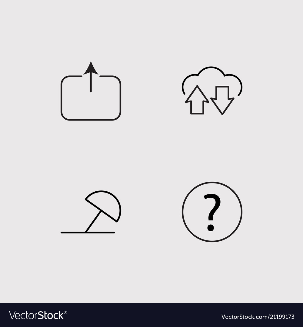 Web simple linear icons set outlined