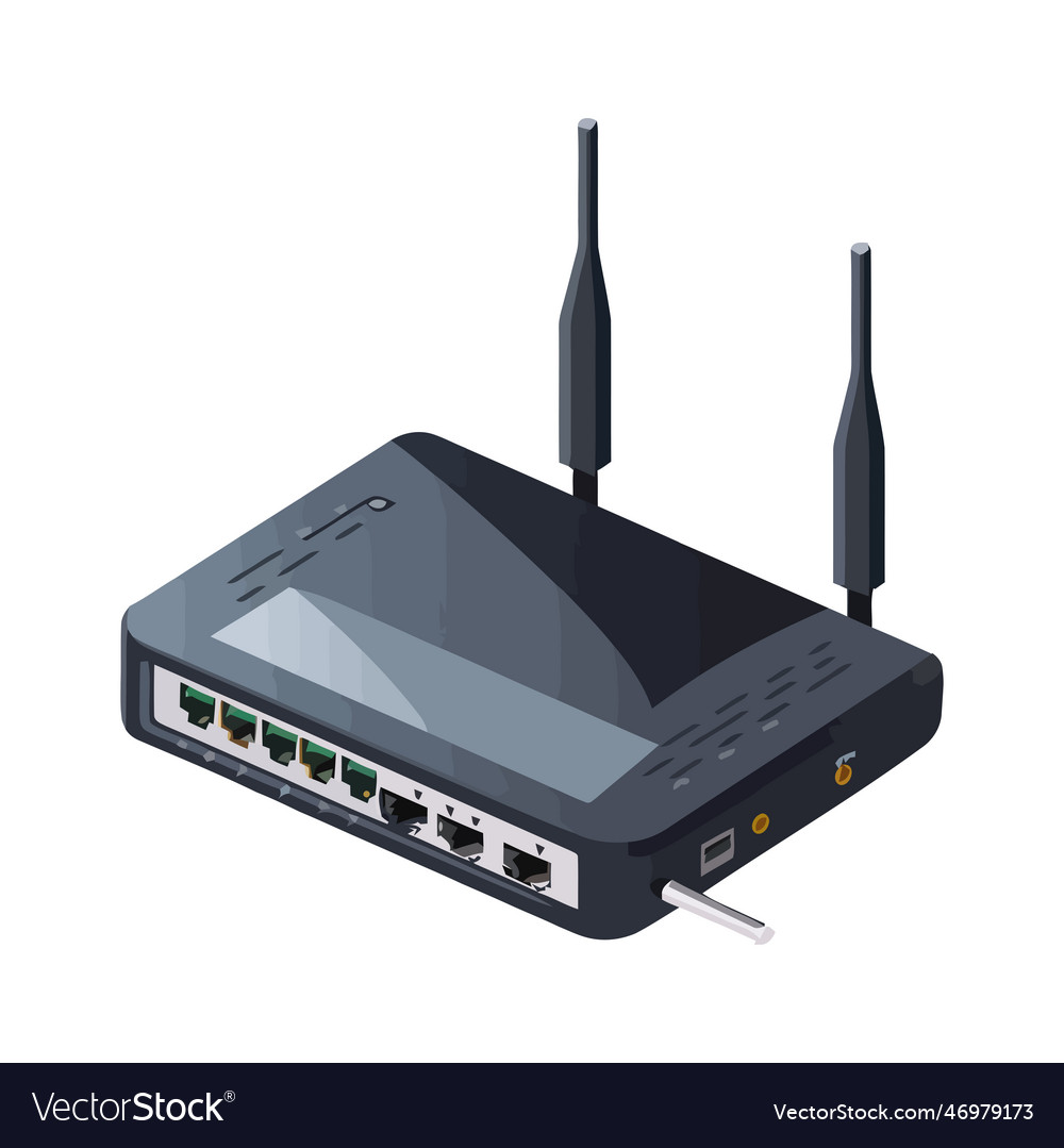 Wireless router connects computer to internet