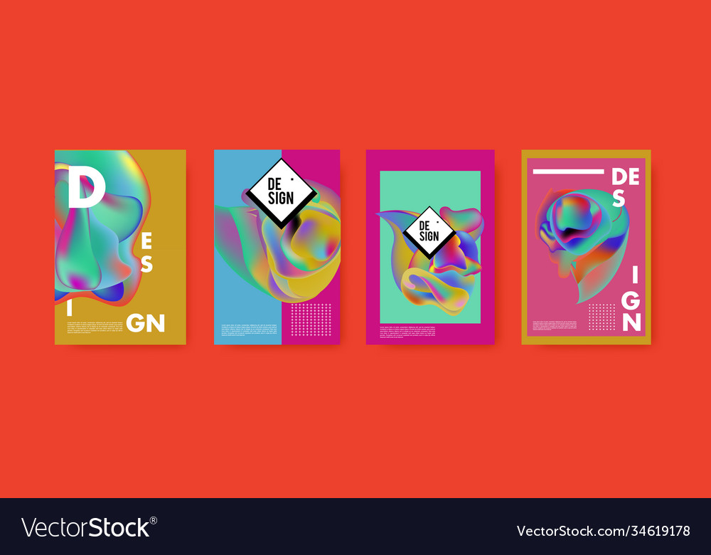Abstract colorful liquid and fluid pattern Vector Image Abstract colorful liquid and fluid pattern
