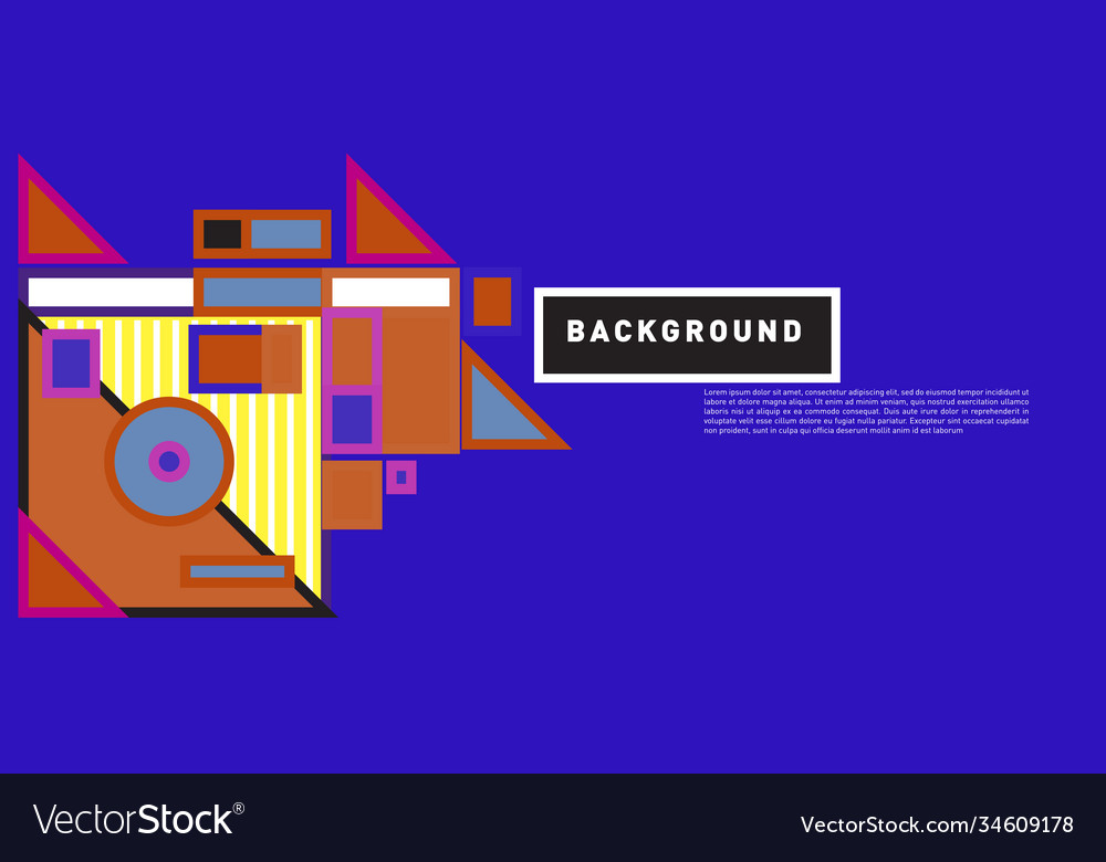 Abstract colorful rectangle background for banner vector image Abstract colorful rectangle background for banner