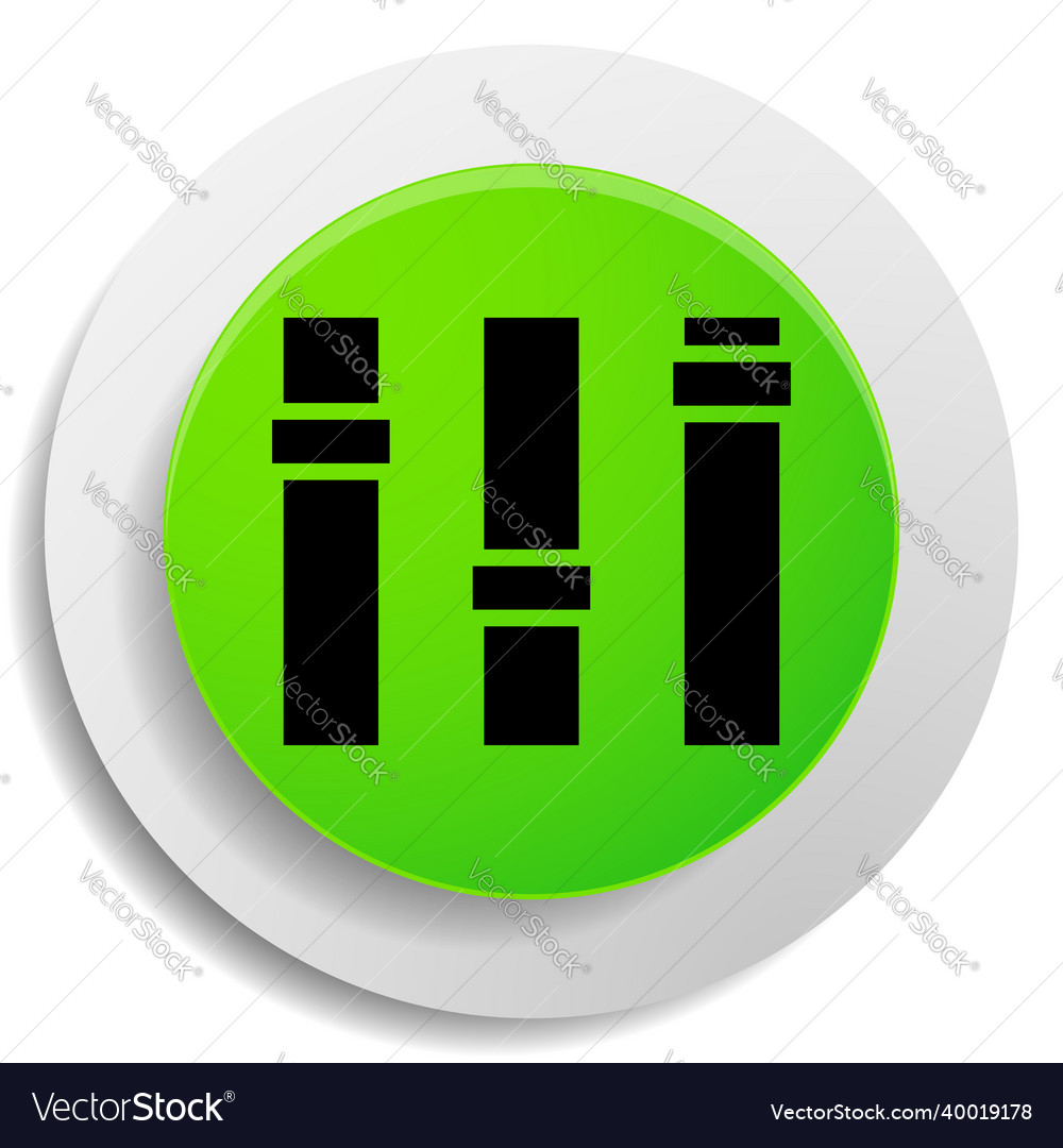 Adjuster slider tuner fader bars with levers knobs vector image Adjuster slider tuner fader bars with levers knobs